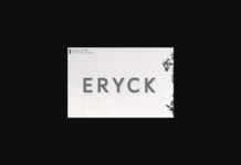 Eryck Font Poster 1