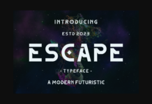 Escape Font Escape Font Poster 1