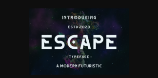 Escape Font Poster 1