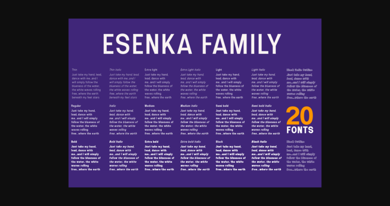 Esenka Font Poster 8