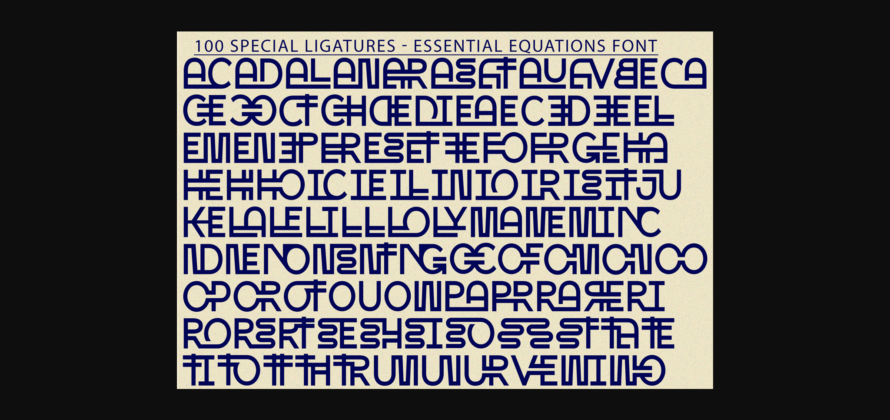 Essential Equations Font Poster 9