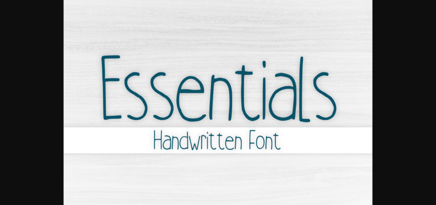 Essentials Font Poster 3