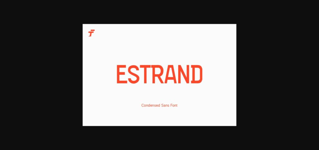 Estrand Font Poster 3