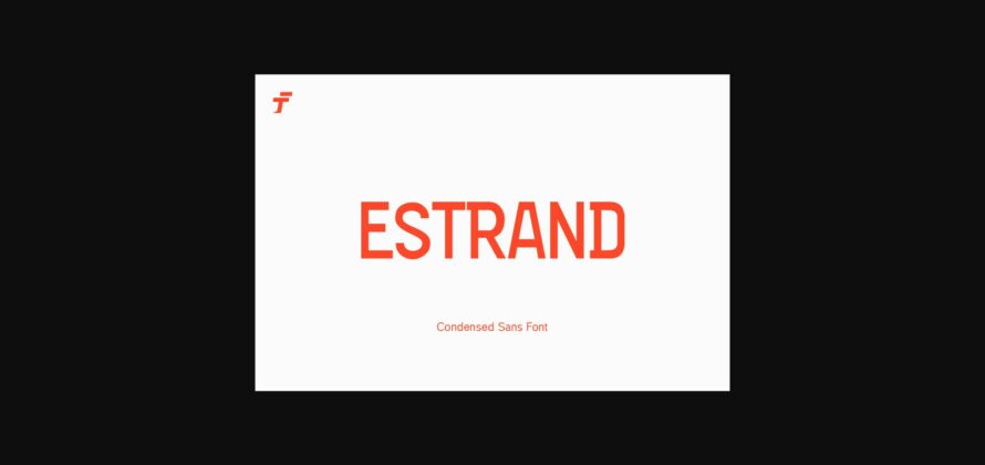 Estrand Font Poster 1