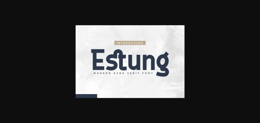 Estung Font Poster 3