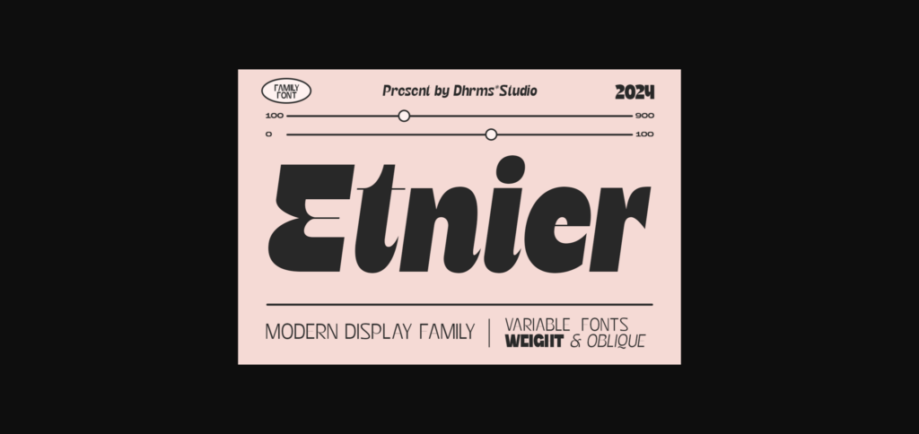 Etnier Font Poster 1