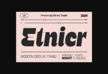 Etnier Font Poster 1