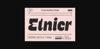 Etnier Font Poster 1