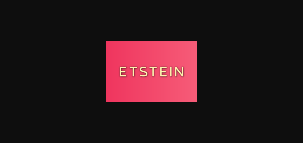 Etstein Font Poster 3