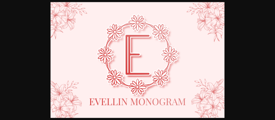 Evellin Monogram Font Poster 3