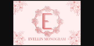 Evellin Monogram Font Poster 1