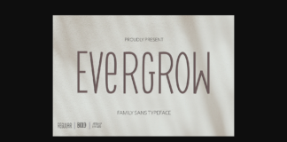 Evergrow Font Poster 1