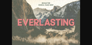 Everlasting Font Poster 1