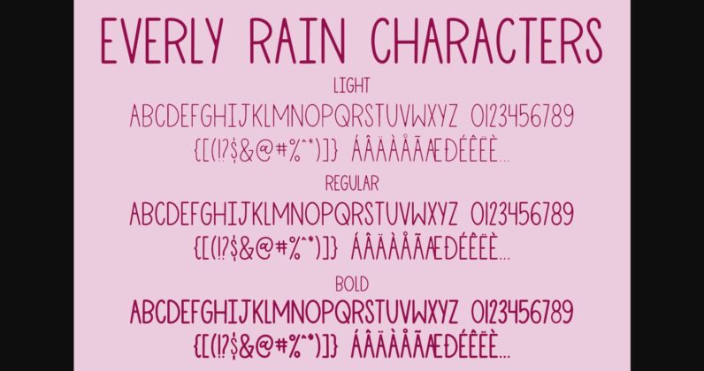 Everly Rain Font Poster 8