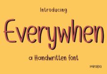 Everywhen Font Poster 1