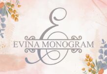 Evina Monogram Font Font Poster 1