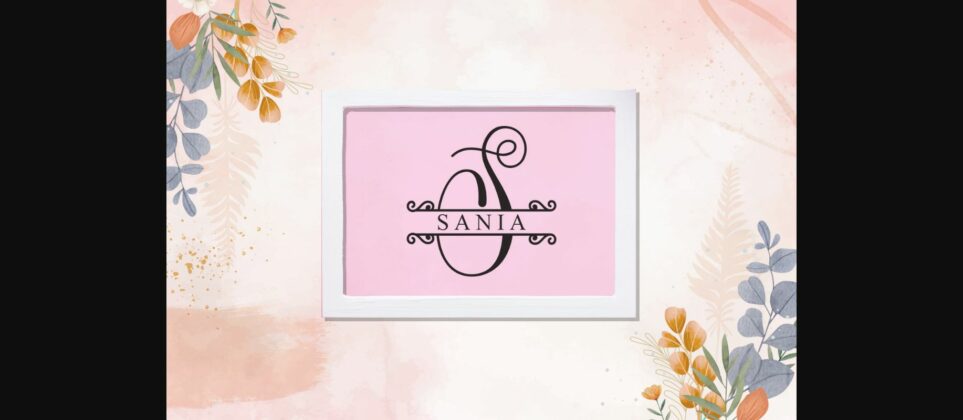 Evina Monogram Font Font Poster 5