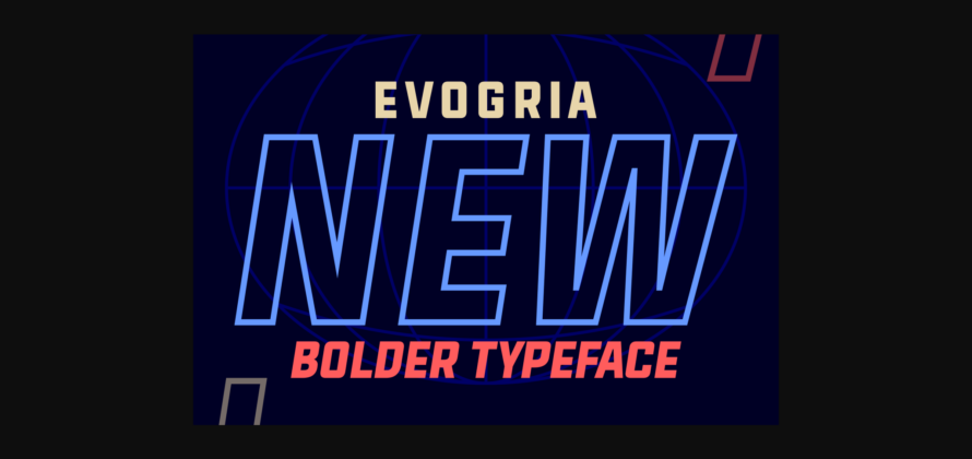 Evogria New Font Poster 3