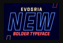 Evogria New Font Poster 1