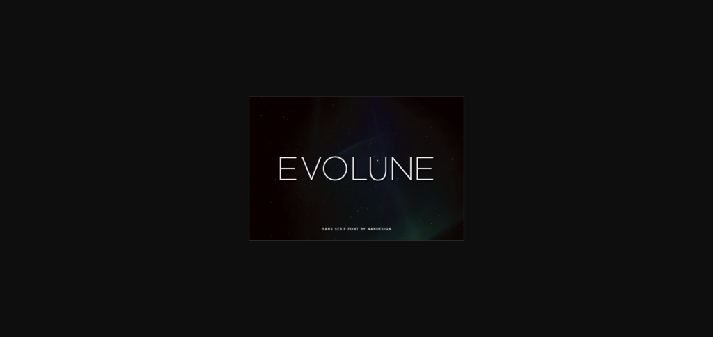 Evolune Font Poster 1