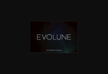 Evolune Font Poster 1