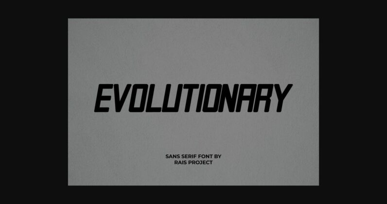 Evolutionary Font Poster 3