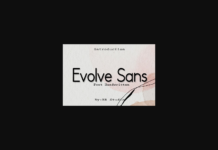Evolve Sans Font Poster 1