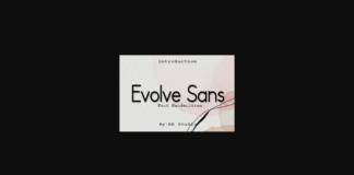 Evolve Sans Font Poster 1