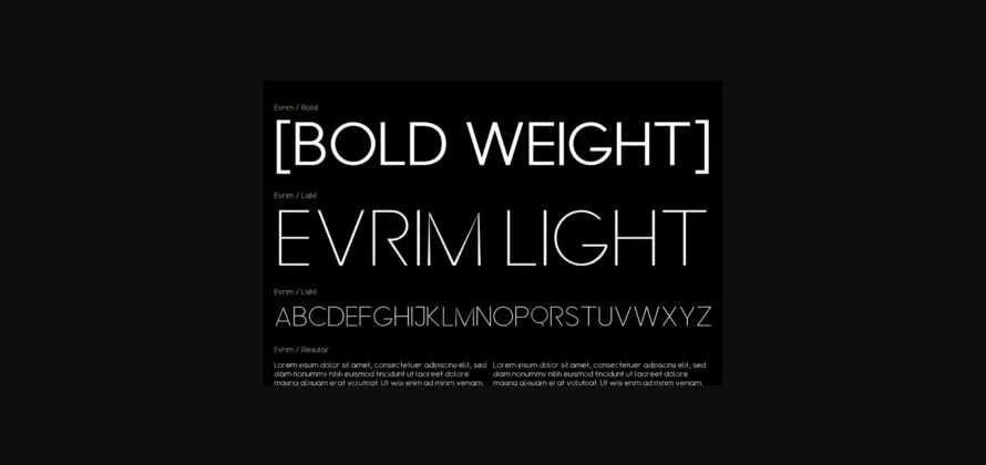 Evrim Font Poster 4