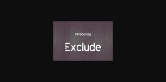 Exclude Font Poster 1
