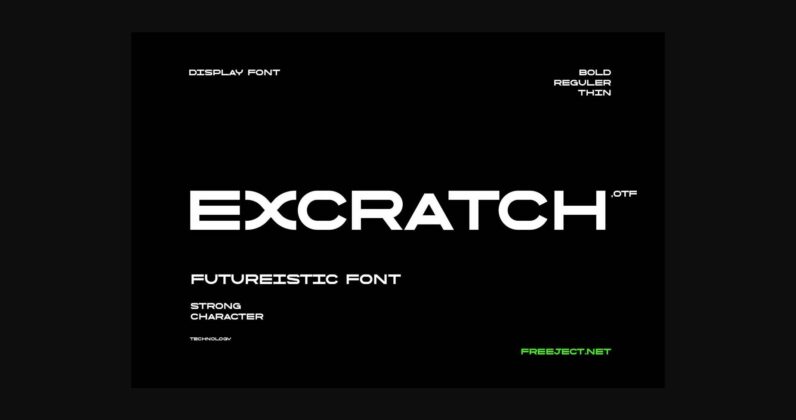Excratch Font Poster 3