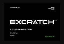 Excratch Font Poster 1