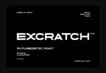Excratch Font Excratch Font Poster 1