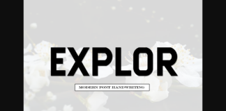 Explor Font Poster 1