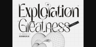 Exploration Greatness Font Poster 1