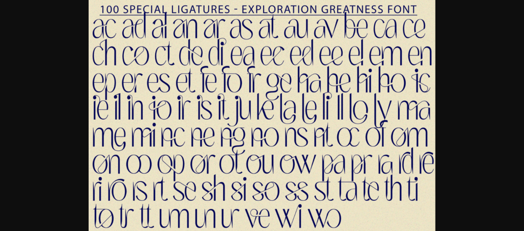 Exploration Greatness Font Poster 9