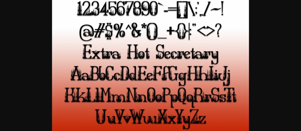 Extra Hot Secretary Font Poster 3