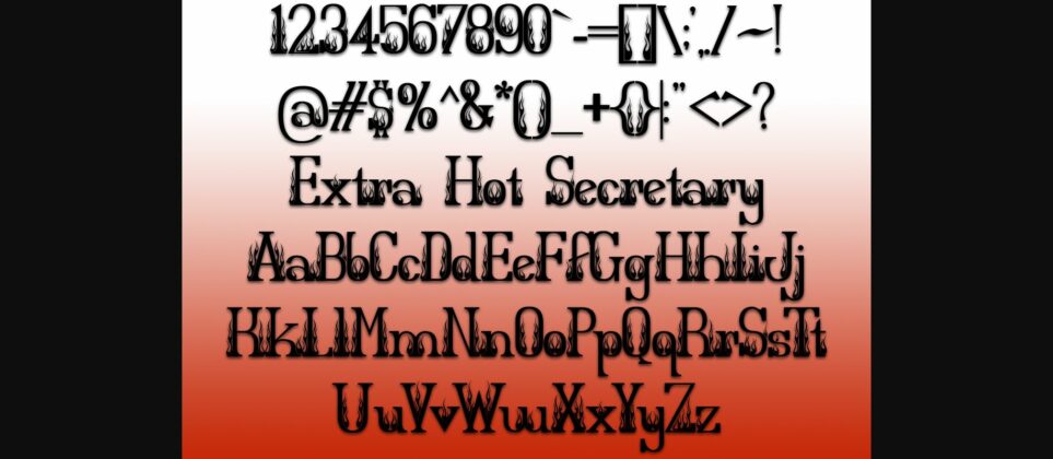 Extra Hot Secretary Font Poster 1