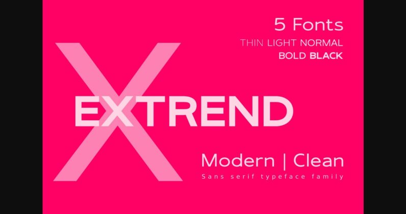 Extrend Font Poster 3