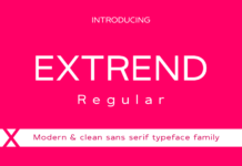 Extrend Regular Font Poster 1