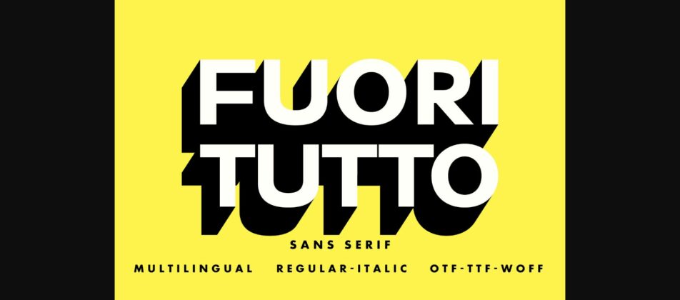 Fuori Tutto Font Poster 1