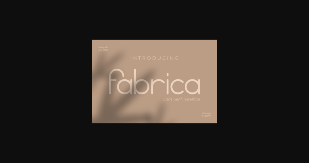 Fabrica Font Poster 3