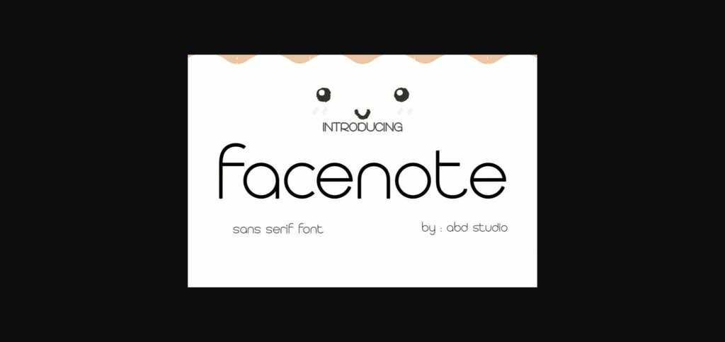 Facenote Font Poster 3