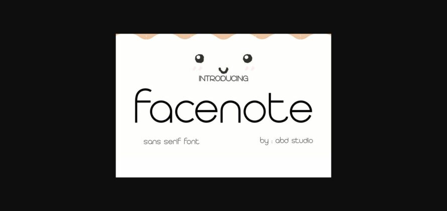 Facenote Font Poster 3