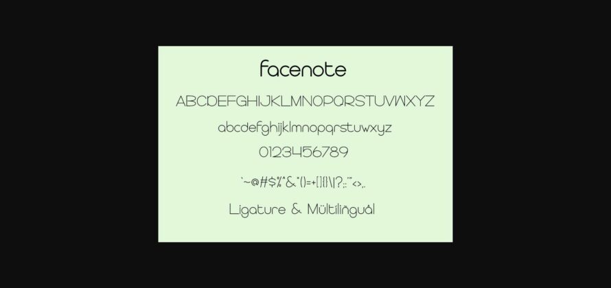 Facenote Font Poster 9
