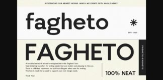 Fagheto Font Poster 1