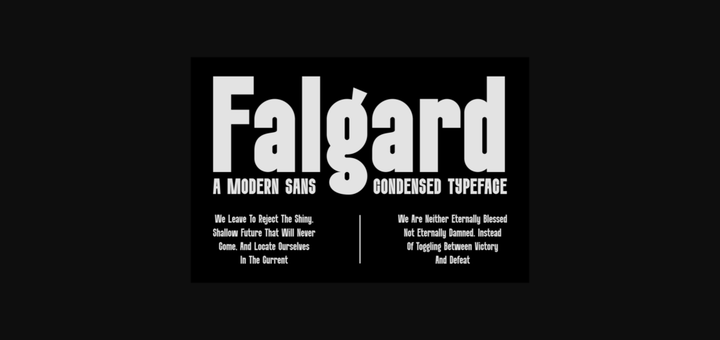 Falgard Font Poster 9