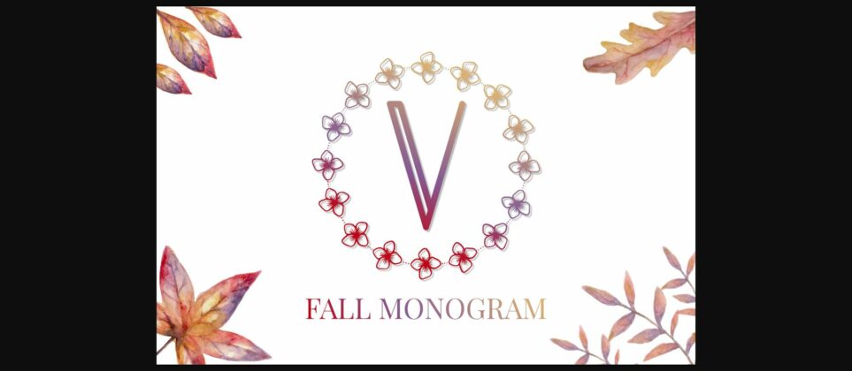 Fall Monogram Font Poster 3