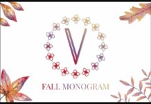 Fall Monogram Font Poster 1