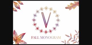 Fall Monogram Font Poster 1